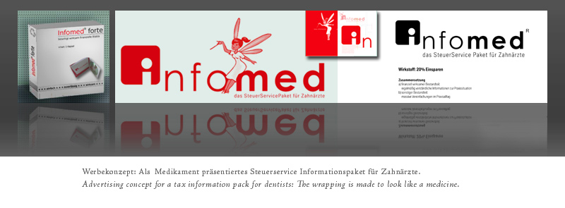 Infomed - Logo, Verpackungsdesign