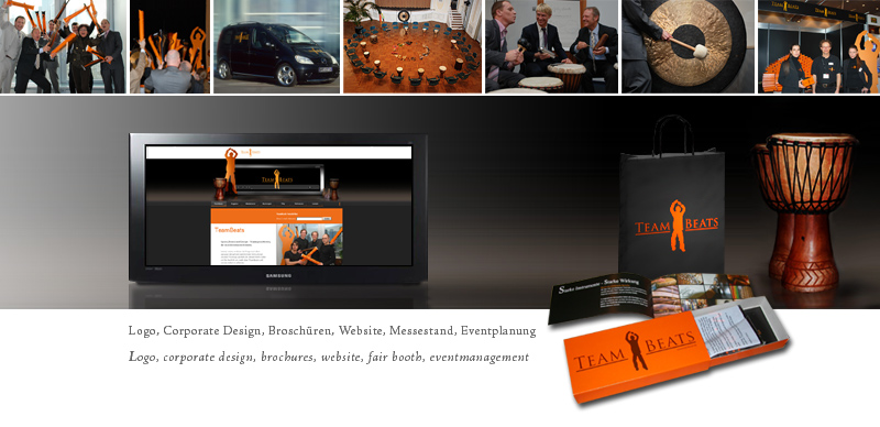 Teambeats - Branding, Logo, Webdesign, Corporate Design, Messestand, Eventmanagement, Marketing Konzept